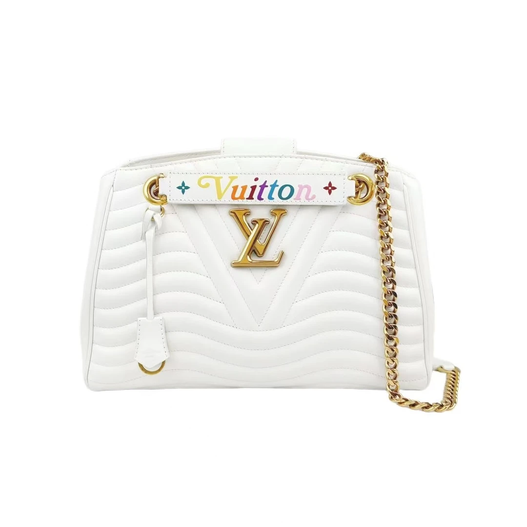 99新 LouisVuitton/路易威登 new wave托特白色单肩包