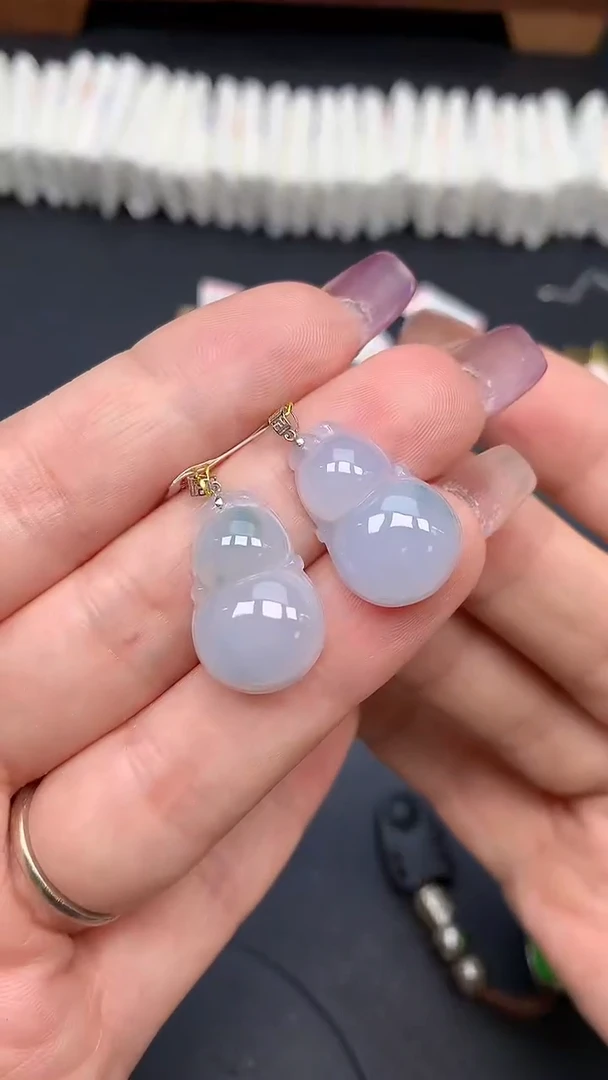 翡翠18K金镶嵌吊坠(不含链)MS189384（多样性发一件）