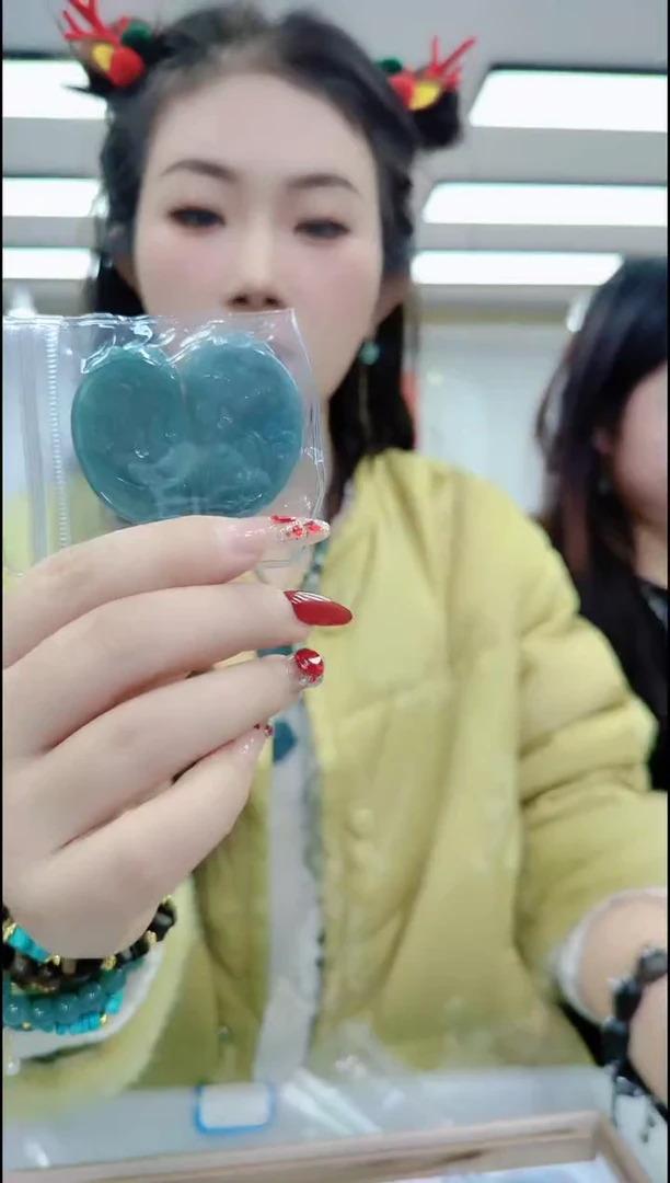 【闪购商品】翡翠颈饰未镶嵌1023蓝水雕刻龙凤吊坠