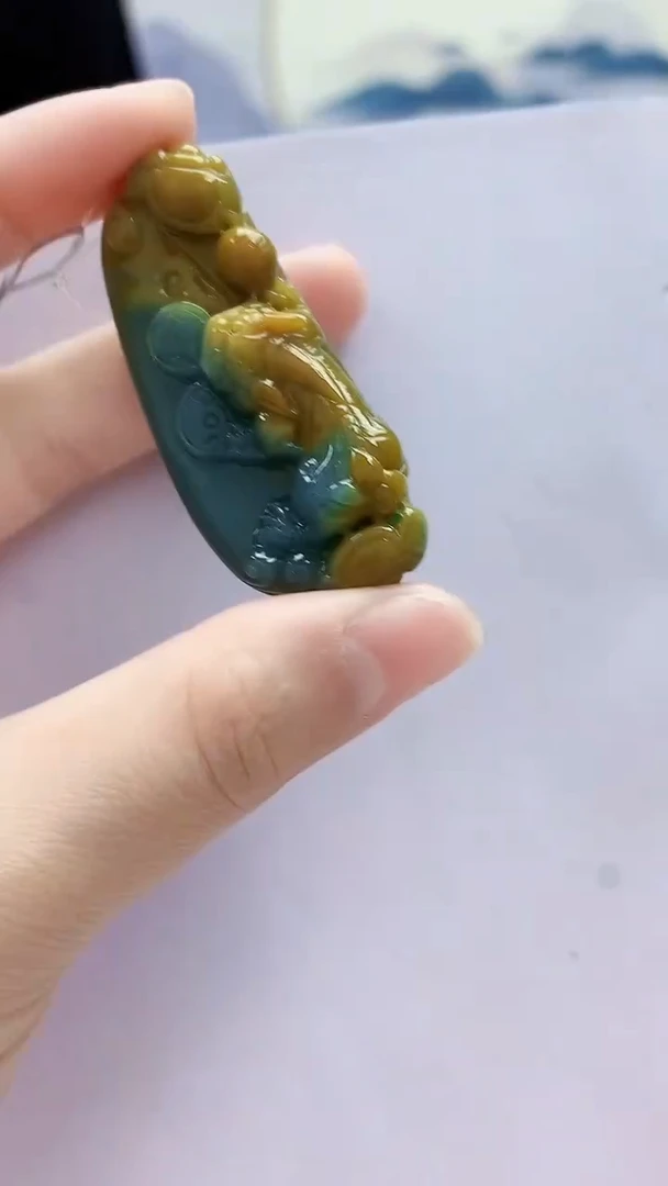 未镶嵌定制翡翠5145lr-毛货挂件18