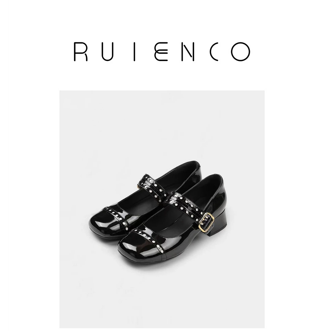 我是摩羯 小香一字带玛丽珍鞋 牛漆皮羊皮生胶大底百搭单鞋