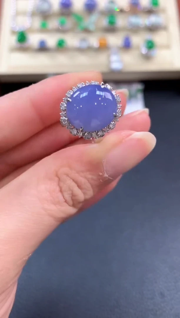 【闪购商品】翡翠戒指18K金镶嵌b150不退换有色差