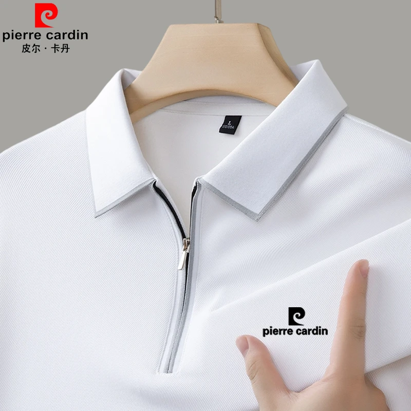 【国际大牌 皮尔卡丹】男士日常商务薄款POLO衫秋季休闲拉链式长袖