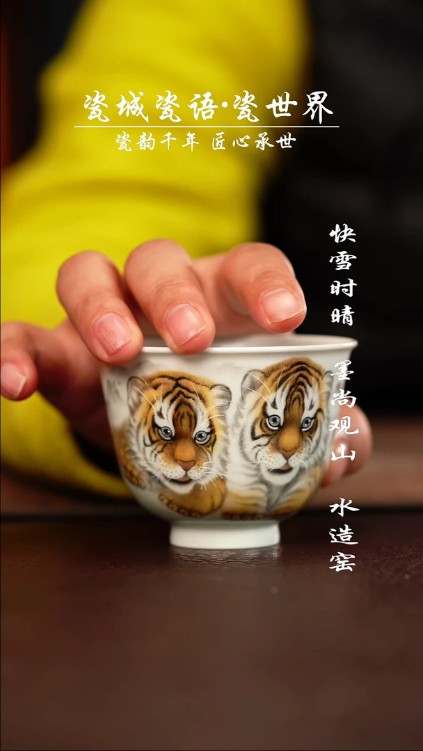 杯子陶禾风晓月小萌虎杯子