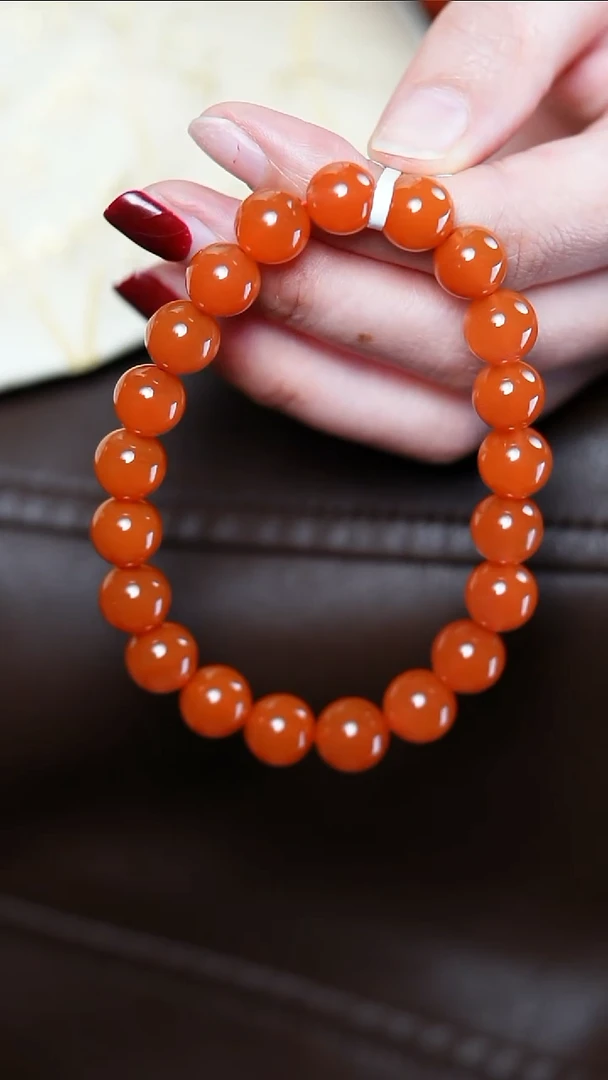 【闪购商品】南红玛瑙手串未镶嵌保山@@SCBS单-9.5m高光手工