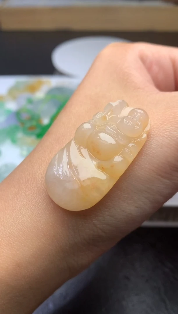 未镶嵌定制翡翠毛货 35.5-18.6-6.4