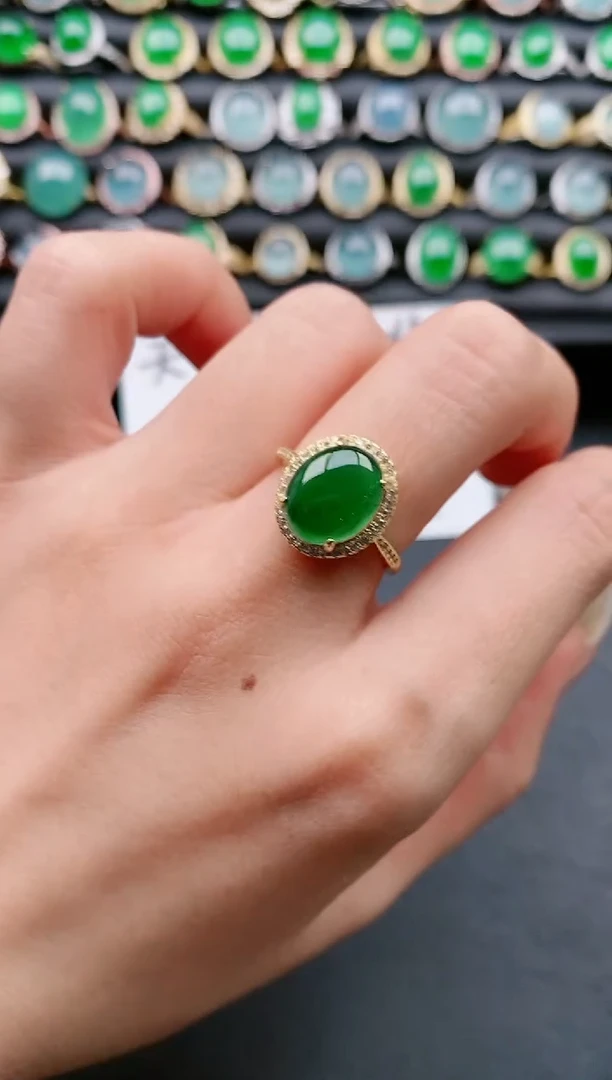 【闪购商品】翡翠戒指银S925镶嵌1111111