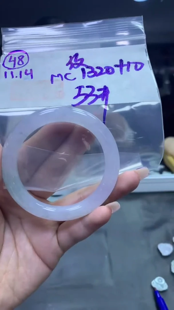 未镶嵌定制翡翠48圆条纹53+1320元+拍一发一