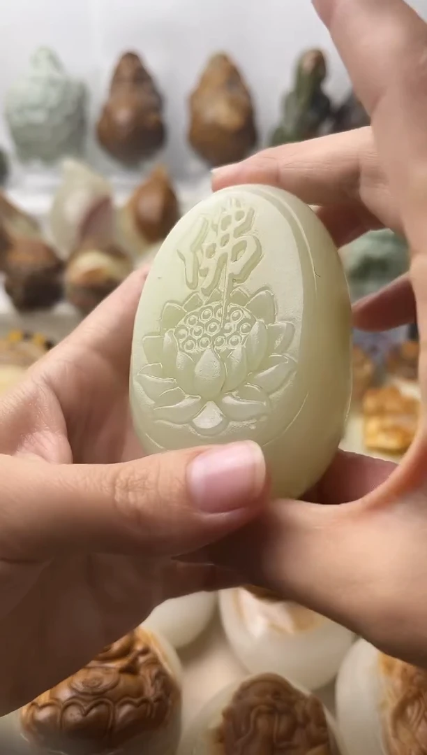 石材古青石棉纹正常不退换佛莲花