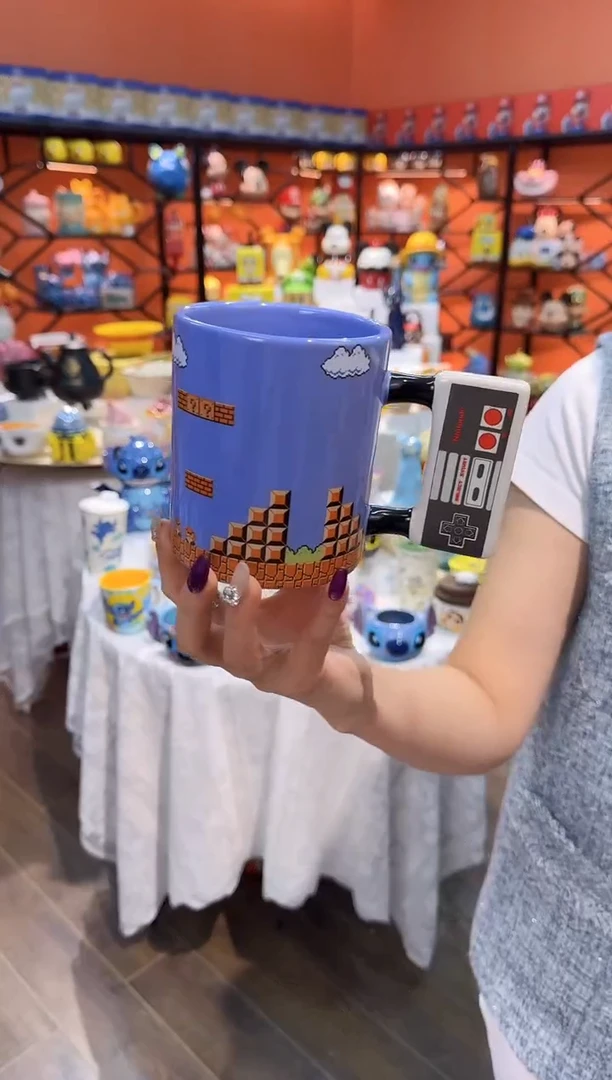 瓷片@@马里奥游戏手柄陶瓷杯