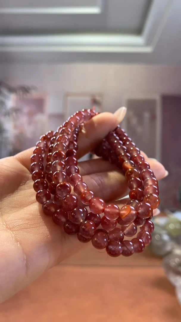 【闪购商品】玛瑙/玉髓珠串未镶嵌南红多圈