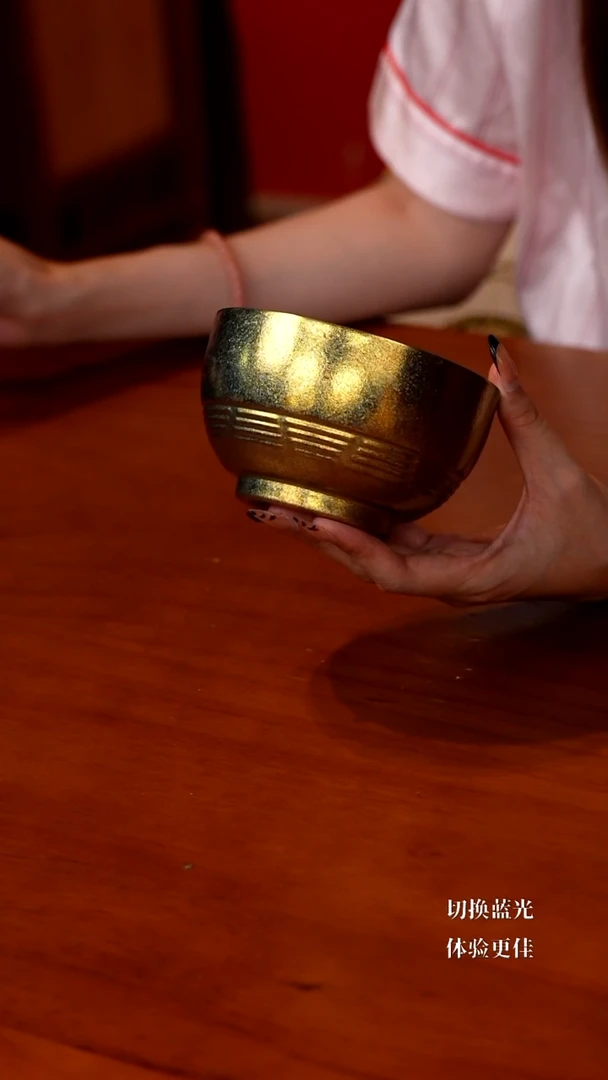 78 谷仓 纯钛钛碗金色4.5寸