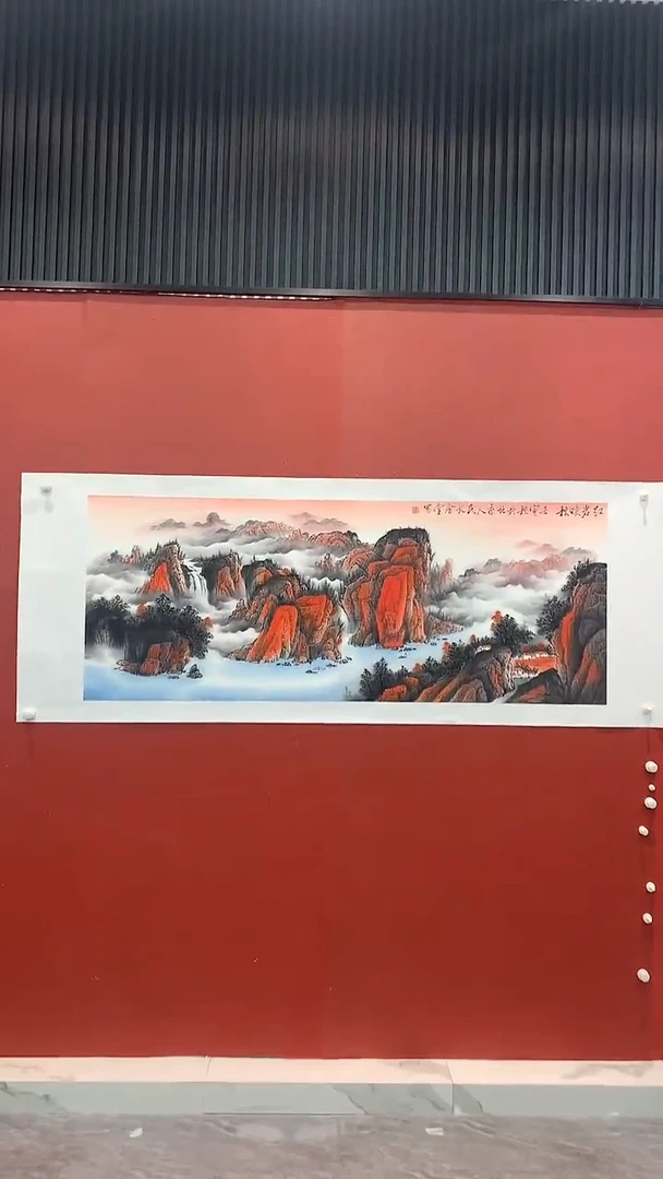 书法张长印绘画作品-红岩映秋