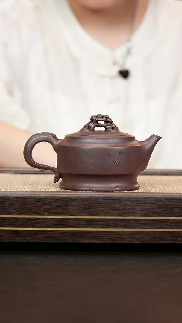 茶壶紫砂底槽清 磐石壶 张玲玲