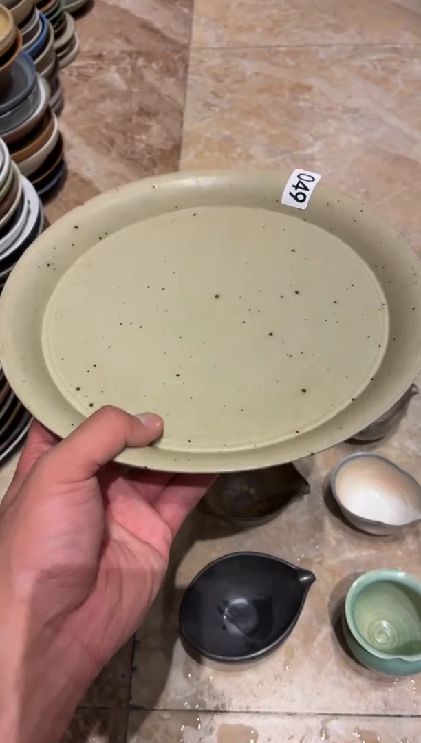 餐具兜*49 茶青早餐盘1个