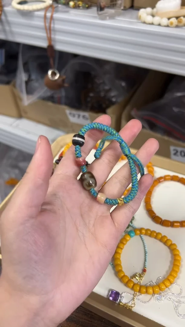 玛瑙/玉髓手链未镶嵌宝瓶药师玛瑙珠藏凤手绳[3725]