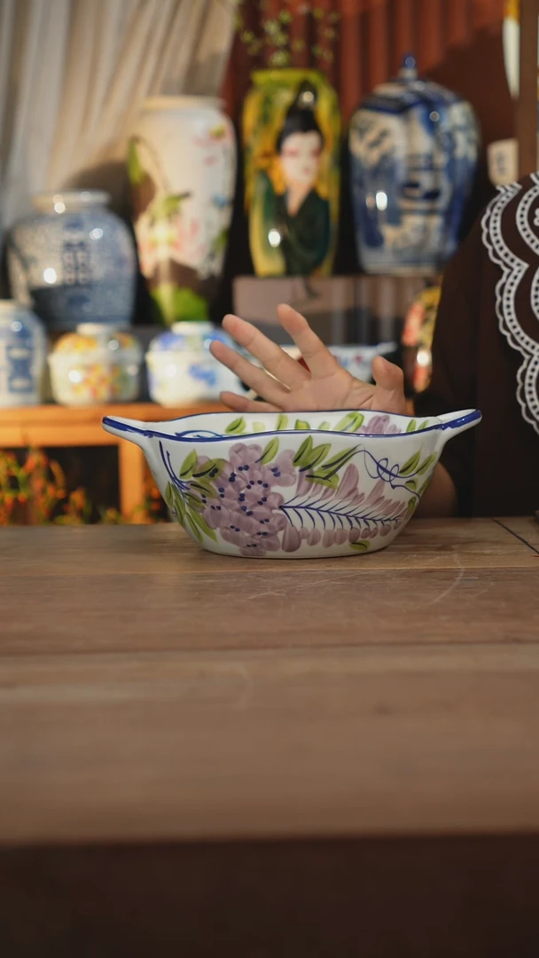 现代 景德镇设计师釉下手绘陶瓷餐具