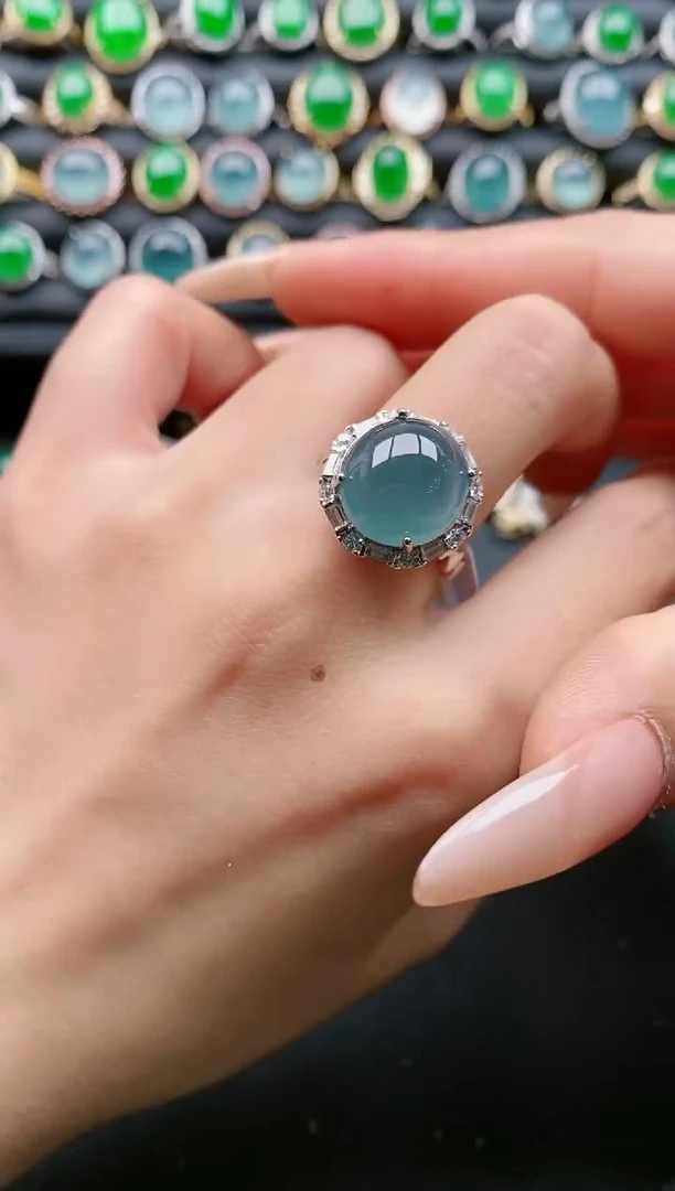 【闪购商品】翡翠戒指银S925镶嵌11111