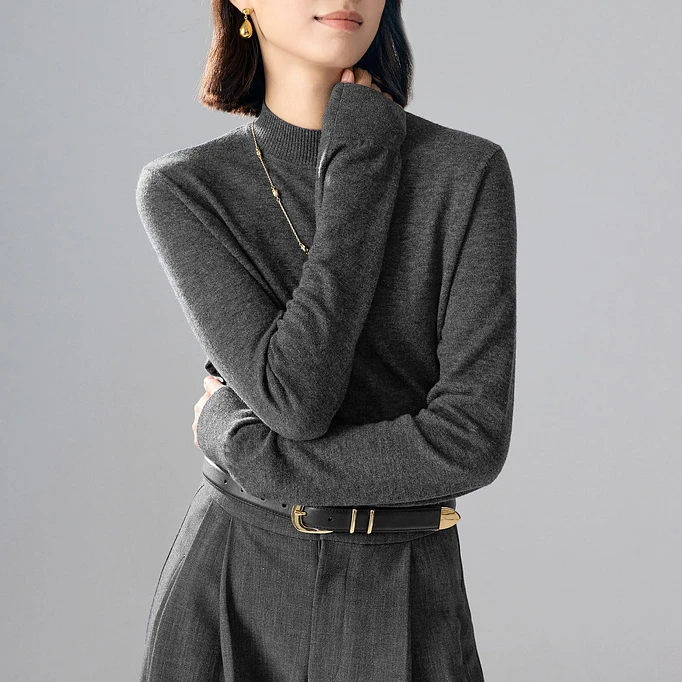 【100精纺・绵羊毛】松弛感全羊毛精纺柔软美丽诺羊毛打底衫