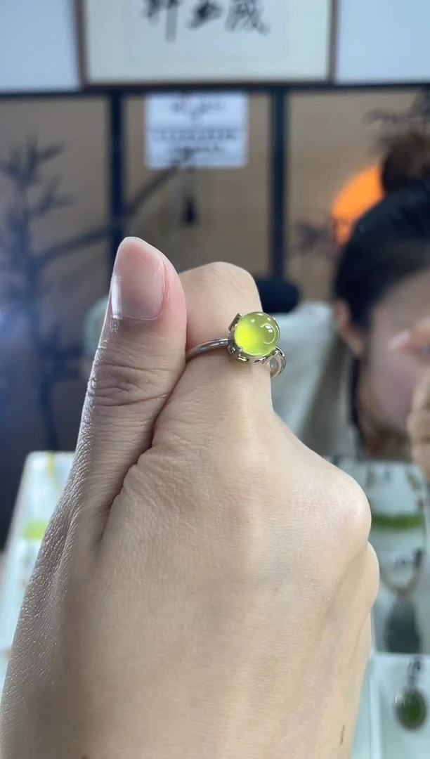 岫玉合金戒指多样性发货其中发一