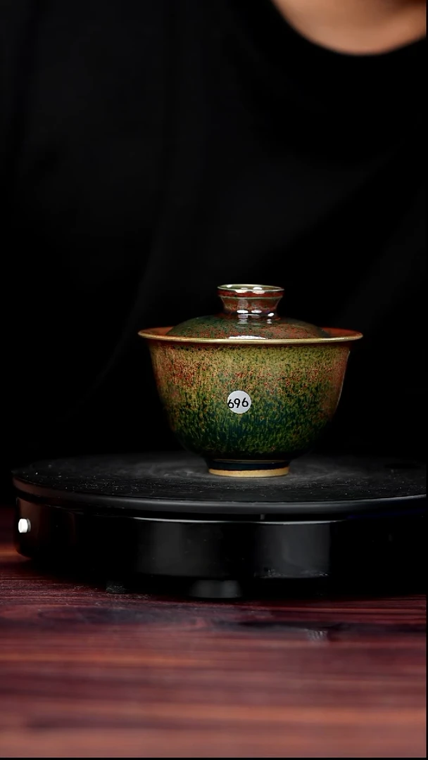 盖碗瓷696#于大鹏一级品原矿钧瓷盖碗