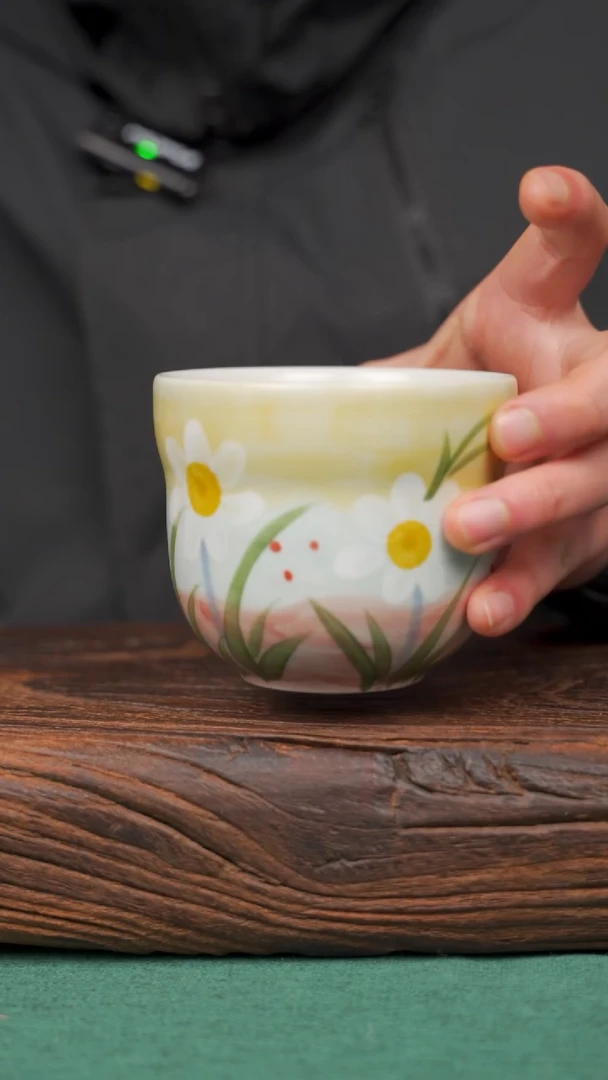 【闪购商品】瓷片53寻一缕瓷香杯釉下手工手绘瓷器