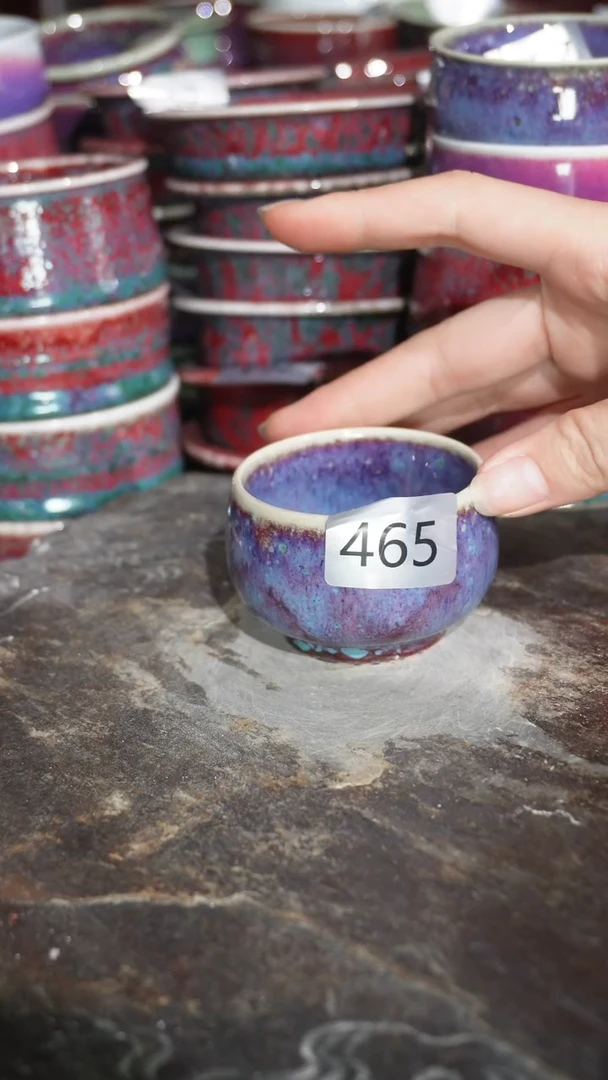 摆件陶精品窑变钧瓷茶器
