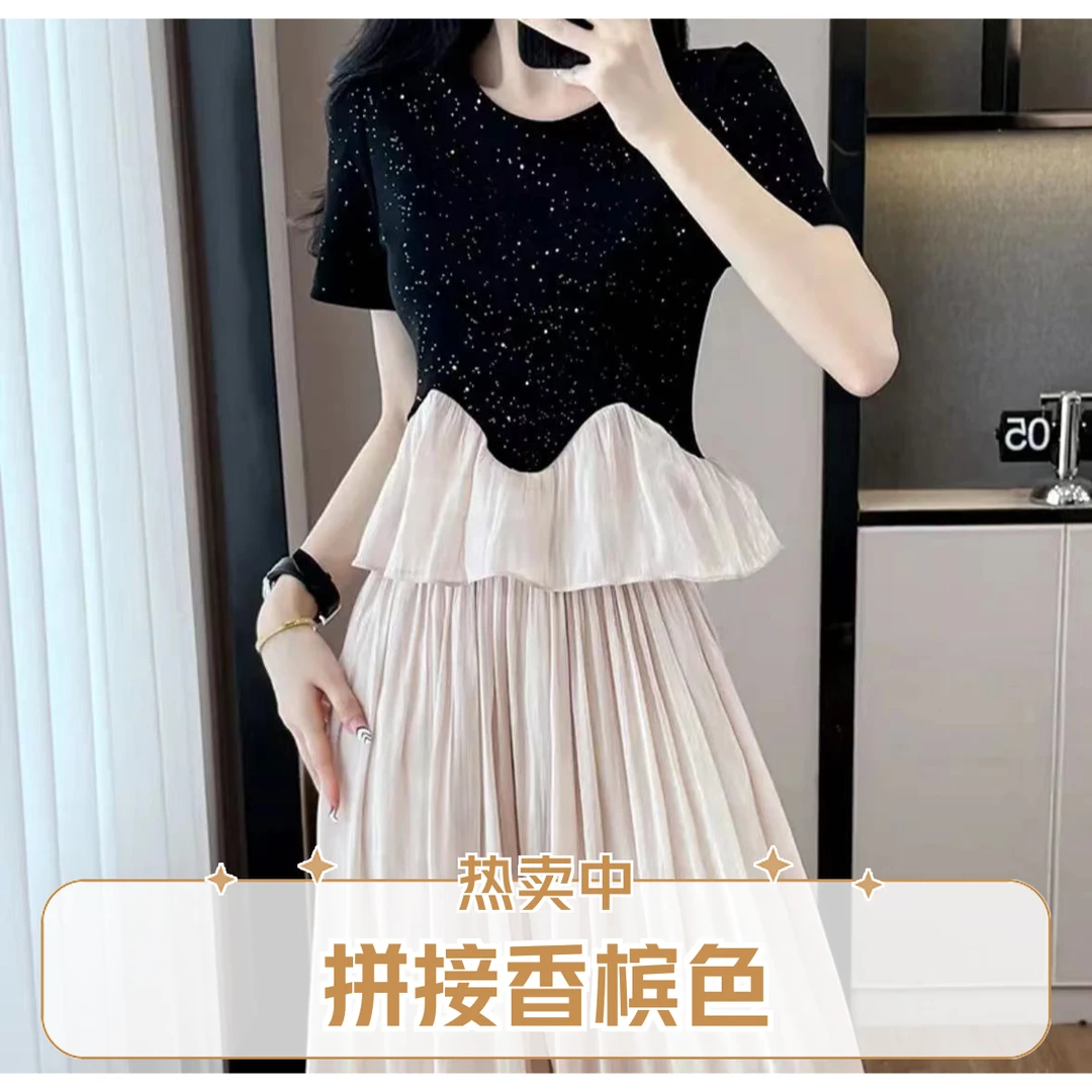 2025夏季时尚爆款小众设计感气质短袖上衣女