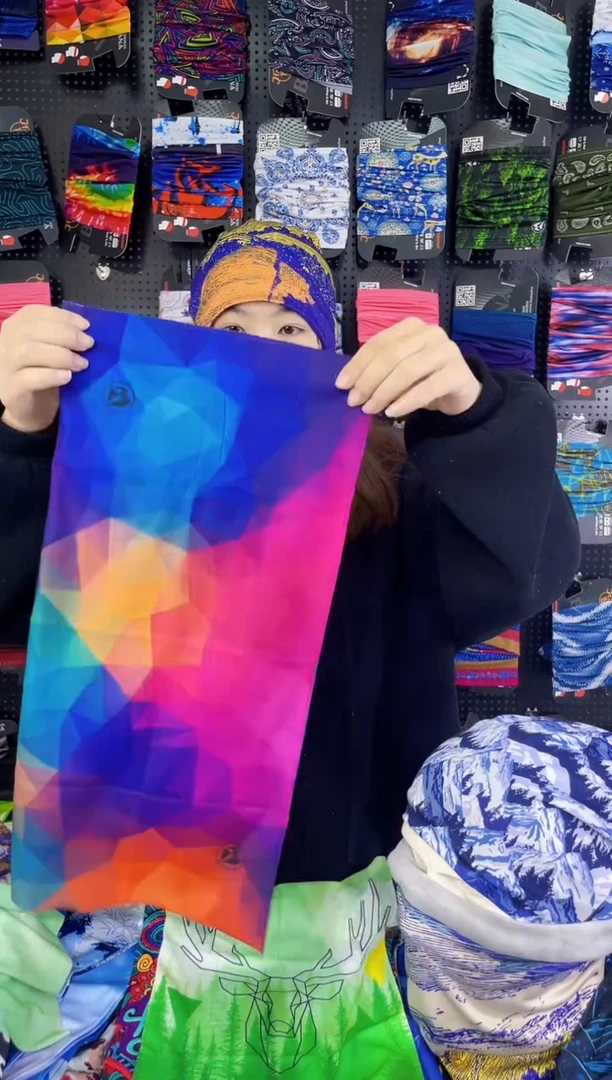 涤纶繁**锦孤品品牌防晒面罩围脖发带百变魔术头巾-四季