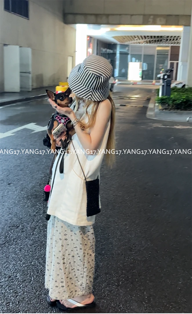 杨十七 “返场好穿”松弛调调  苎麻大口袋无袖连衣裙