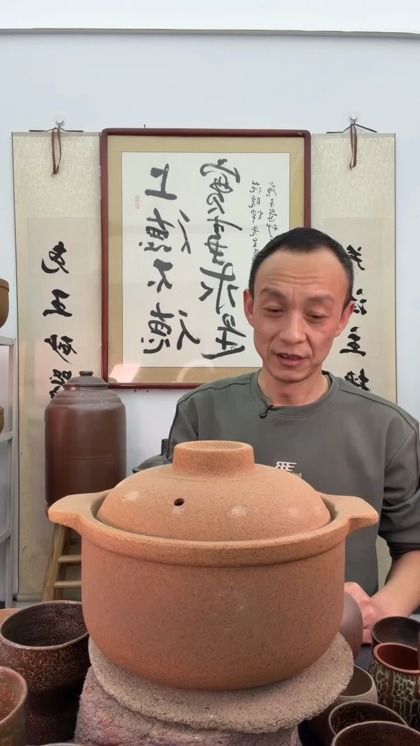 无釉3.5升砂锅杯非遗技艺