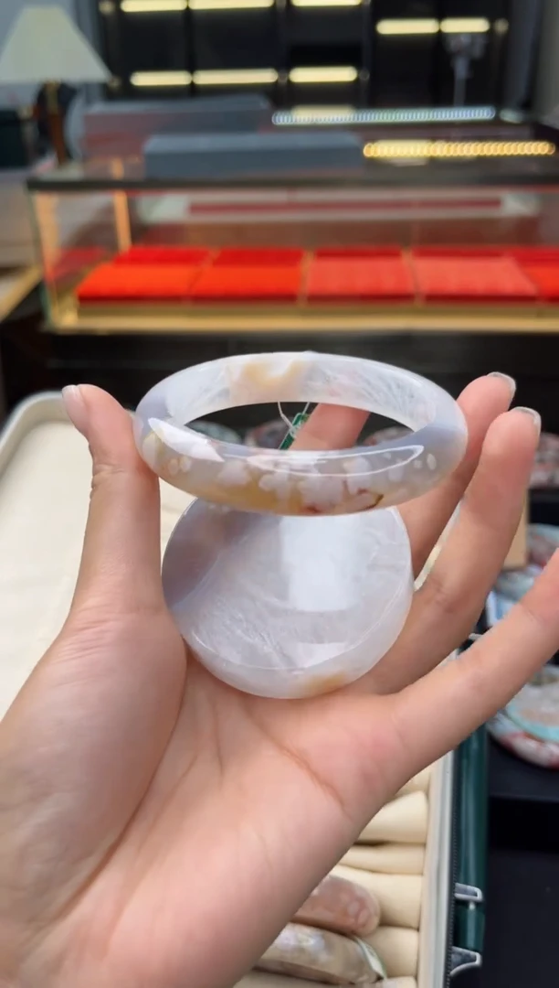 石英质玉手镯未镶嵌60圈口（赠送镯心）3889270