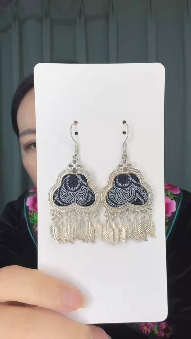 纯铜锆石合金耳环