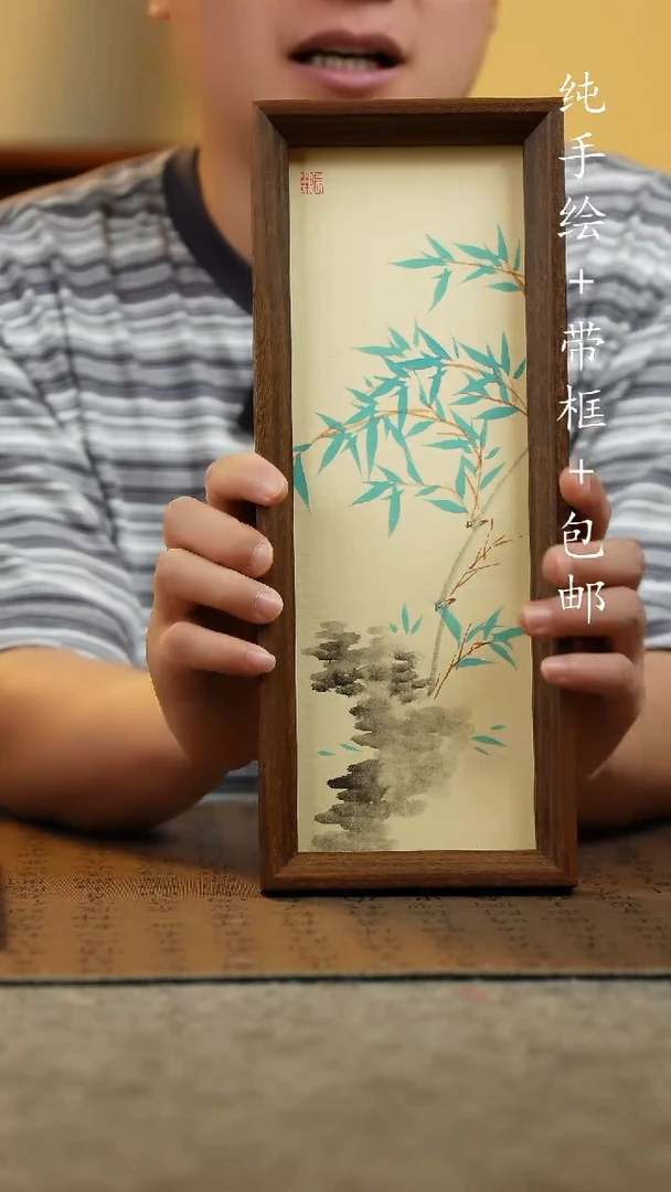 国画12.5*31.5原创手绘国风国画