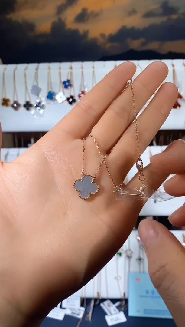 【闪购商品】贝壳（贝母）套链18K金镶嵌贝母K玫