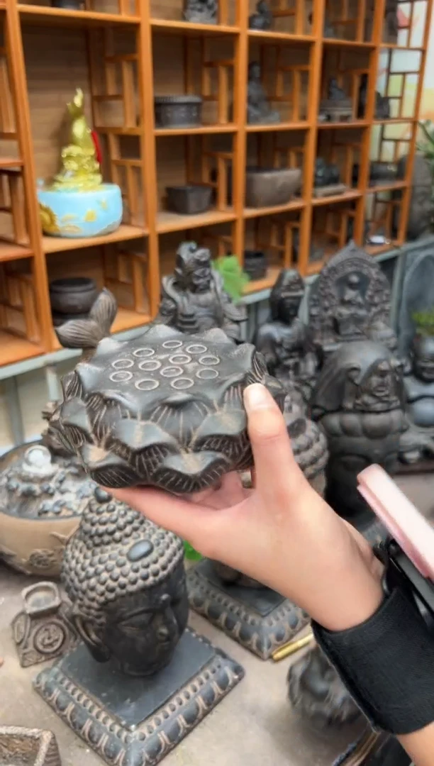 陶土莲蓬实心底座