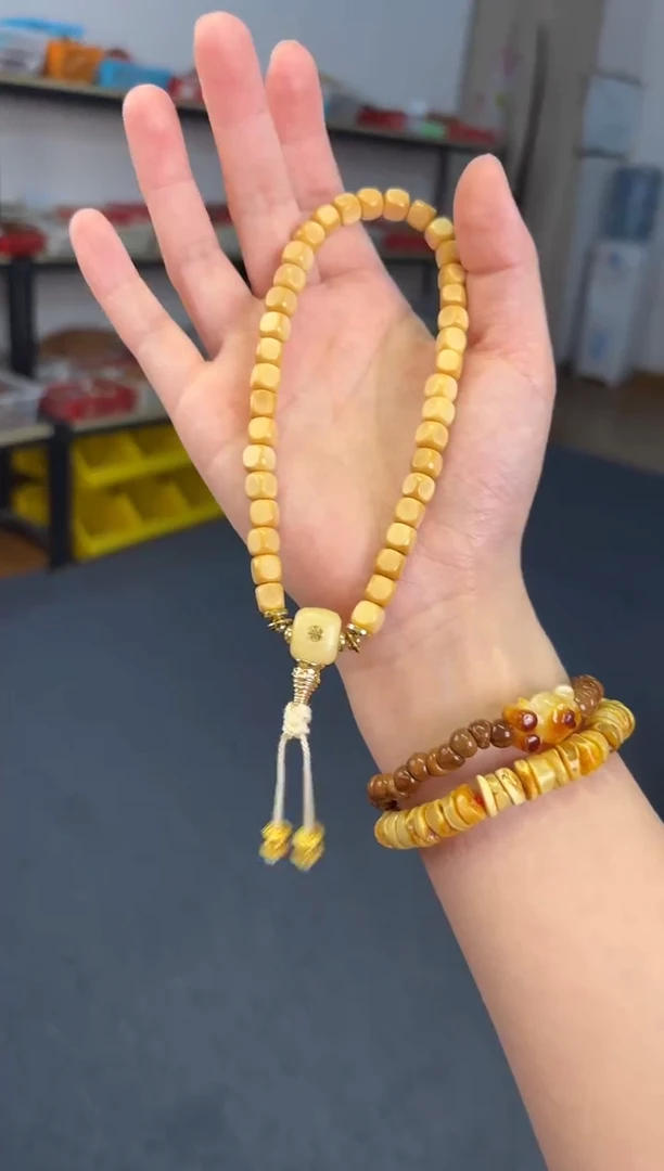 菩提根/象牙果吊坠 龙脊六方手持金标款