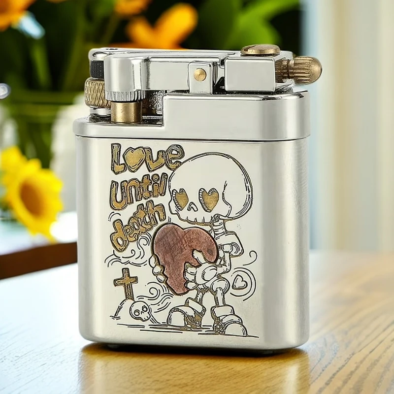 CHIEF/首领 恋爱脑紫铜镶嵌 高档老式创意打火机