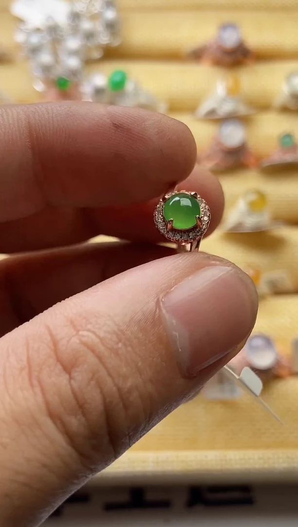【闪购商品】翡翠戒指银S925镶嵌0000