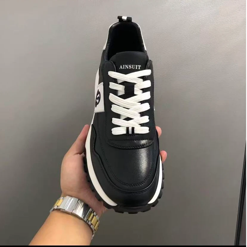 新款高品质全皮面休闲百搭男鞋