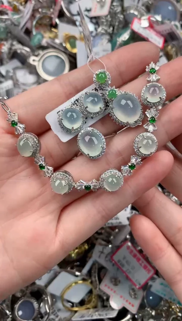 银S925镶嵌戒指翡翠131313----1