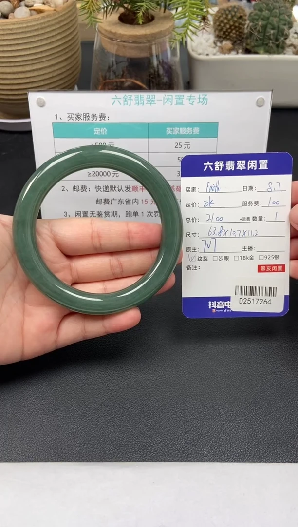 翡翠手镯未镶嵌F***hD2517264