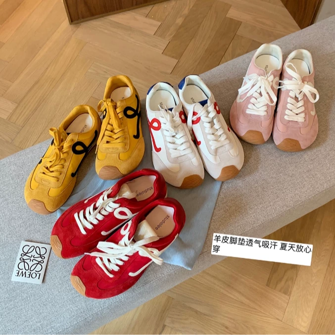 葡萄妈studiolee 丑萌不对称大鞋头系带休闲风阿甘德训鞋女