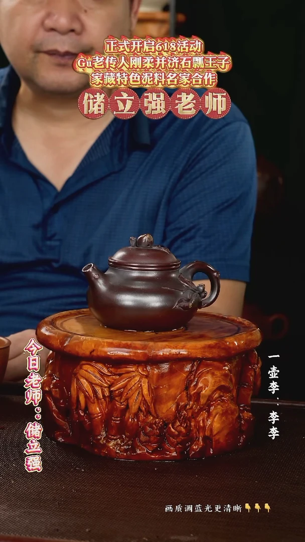 茶壶紫砂储立强老师  古乌泥220cc