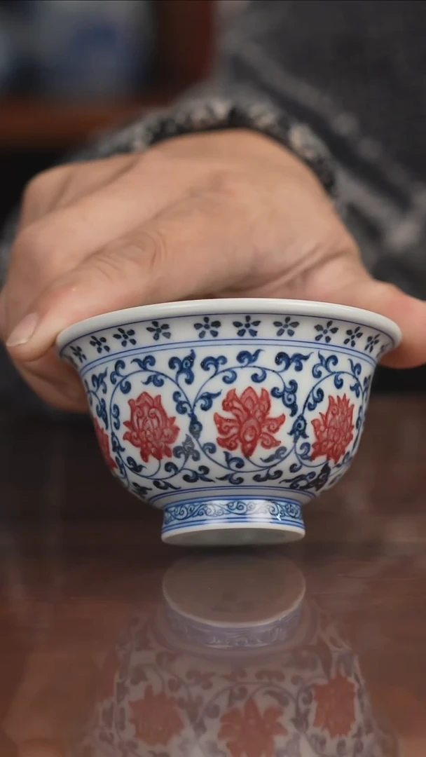 空山新雨青花釉里红