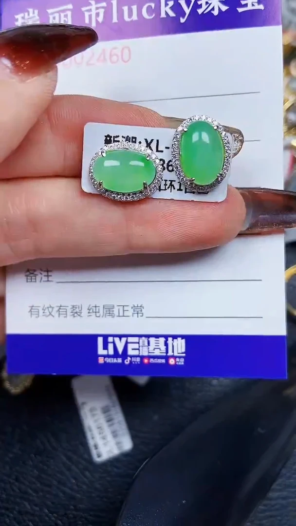颈饰银S925镶嵌翡翠2460