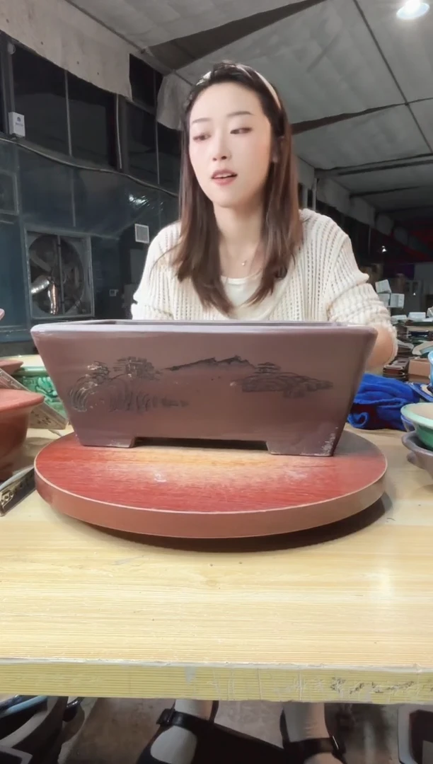 紫砂花盆浅草紫砂花盆