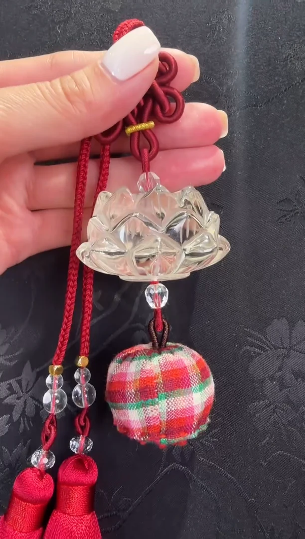 未镶嵌车挂水晶水晶莲花挂件