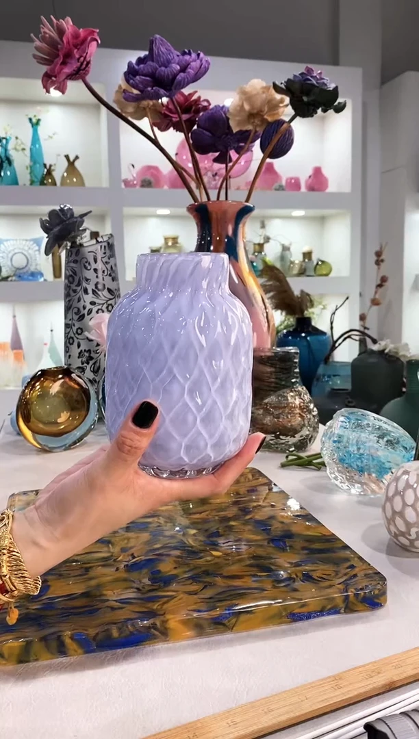 慕忆家手作琉璃花瓶15CM