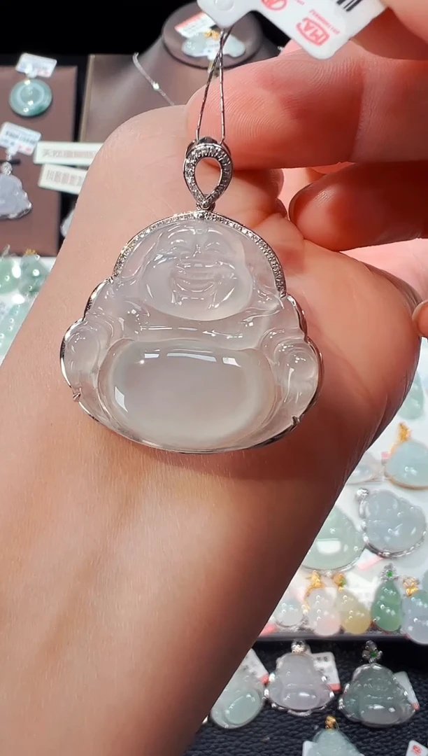 【闪购商品】翡翠吊坠(不含链)18K金镶嵌佛公吊坠788